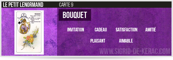 carte du bouquet petit lenormand