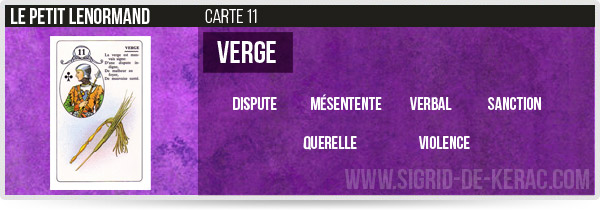 carte de la verge petit lenormand